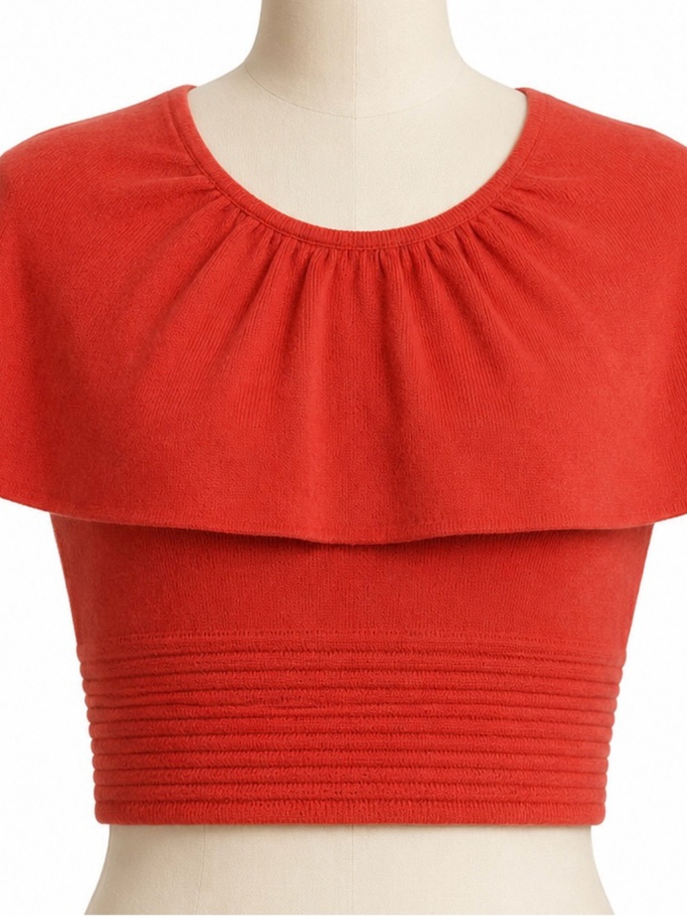TWG 100% Cashmere Coral Cape Layered Sweater Top S Luxury Quiet Luxury - Picture 3 of 9